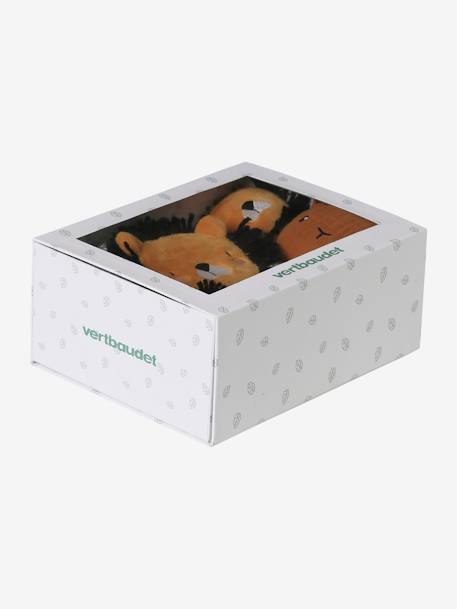 Coffret cadeau 3 pièces : doudou lange personnalisable + hochet + livre imagier Forêt Enchantée+TANZANIE 16 - vertbaudet enfant 