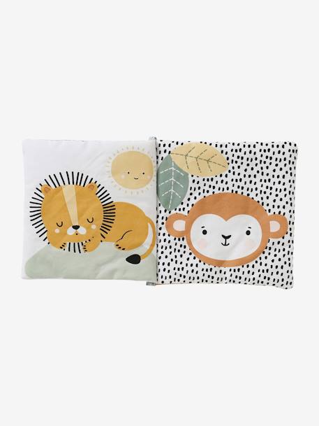 Coffret cadeau 3 pièces : doudou lange personnalisable + hochet + livre imagier Forêt Enchantée+TANZANIE 21 - vertbaudet enfant 