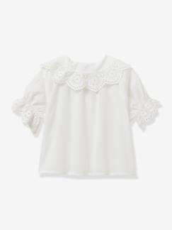 Blouse fille avec broderie anglaise CYRILLUS  - vertbaudet enfant