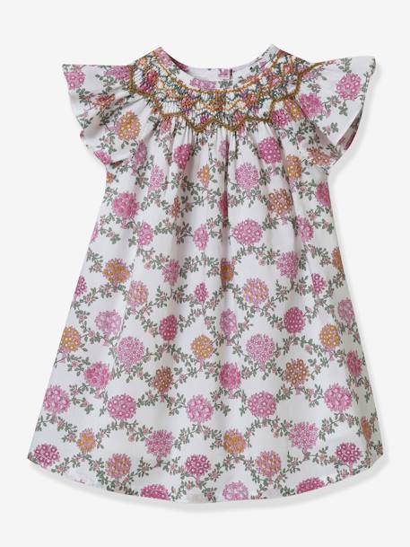 Robe bébé Ana en tissu Liberty® CYRILLUS- Collection fêtes et mariages blanc imprimé 1 - vertbaudet enfant 