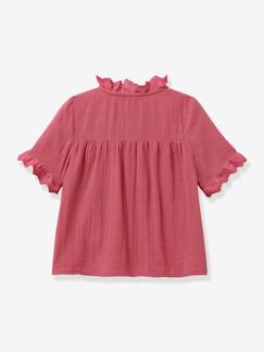 -Chemise fille avec broderie anglaise CYRILLUS