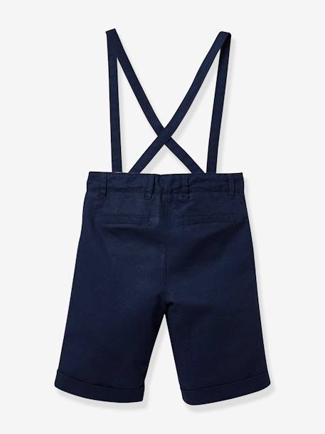 Bermuda de cérémonie lin/coton garçon Marine 4 - vertbaudet enfant 
