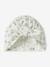 Bonnet esprit turban bébé fille en maille imprimée blanc imprimé 1 - vertbaudet enfant 