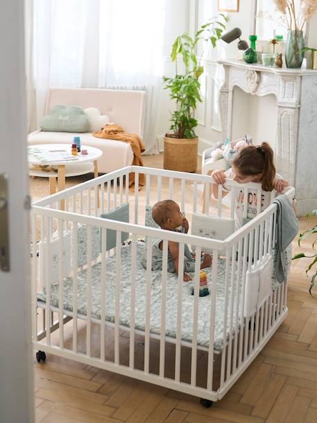 Parc pliant en bois blanc 8 - vertbaudet enfant 