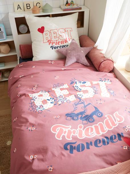 Parure housse de couette + taie d'oreiller enfant BFF écru 3 - vertbaudet enfant 