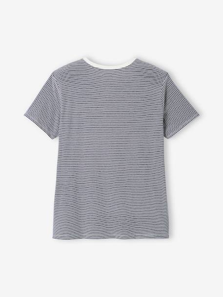 T-shirt coton brodé grossesse et allaitement personnalisable Rayé marine+Rayé rouge 6 - vertbaudet enfant 