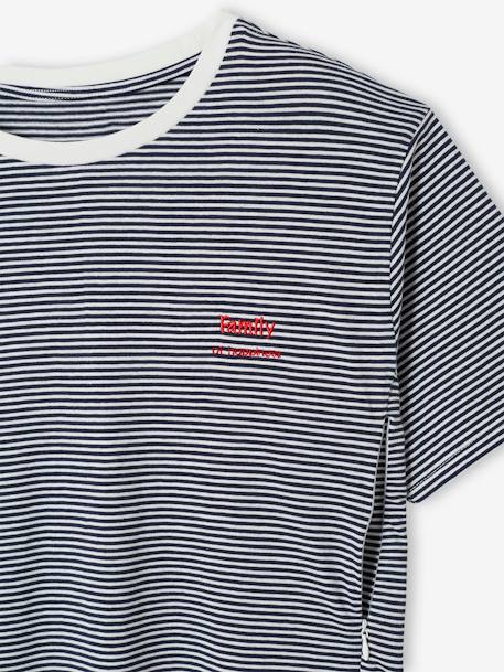 T-shirt coton brodé grossesse et allaitement personnalisable Rayé marine+Rayé rouge 7 - vertbaudet enfant 