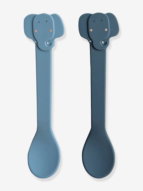 Lot de 2 cuillères 1er âge Animal en silicone Mr Lion+Mrs Elephant+Mrs Rabbit+rose nude 3 - vertbaudet enfant 