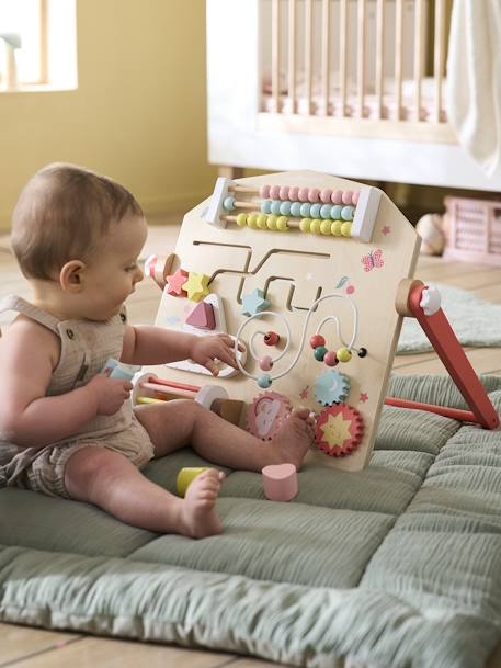 Planche d'activités verticale en bois FSC® beige 1 - vertbaudet enfant 
