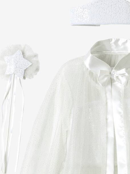 Déguisement de princesse avec cape, baguette et couronne blanc 5 - vertbaudet enfant 