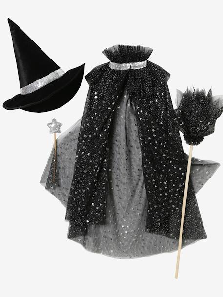 Cape à étoiles et paillettes + baguette blanc+noir 13 - vertbaudet enfant 