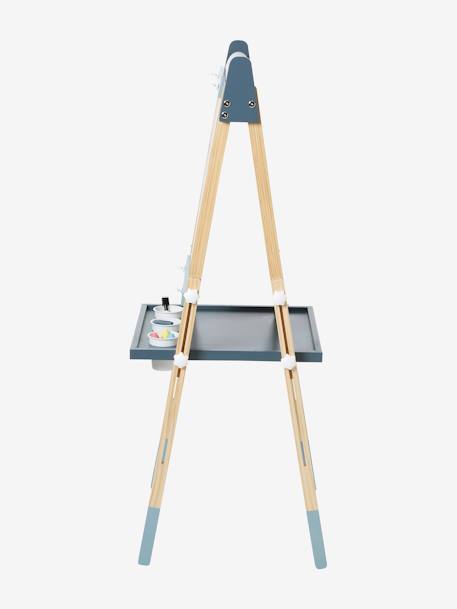 Tableau pliable et réglable en hauteur 3 en 1 en bois FSC® blanc+marine+multicolore+Rose 20 - vertbaudet enfant 