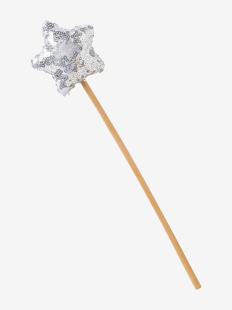 Cape à étoiles et paillettes + baguette blanc+noir 9 - vertbaudet enfant 