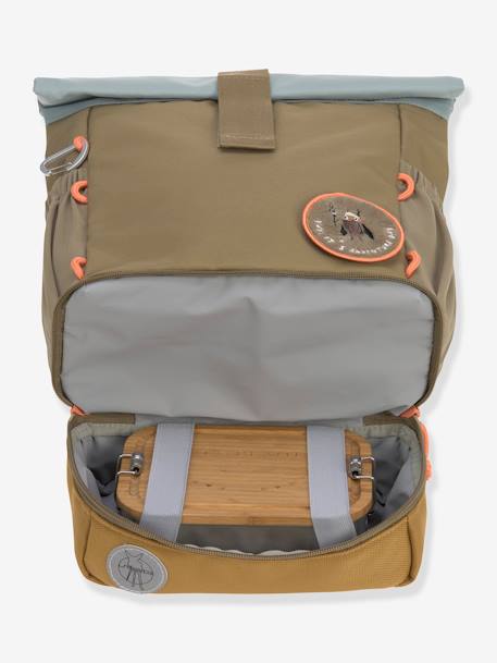 Mini sac à dos LÄSSIG Rolltop Nature Bleu clair+Noisette+Olive clair 33 - vertbaudet enfant 