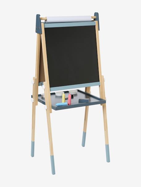Tableau pliable et réglable en hauteur 3 en 1 en bois FSC® blanc+marine+multicolore+Rose 16 - vertbaudet enfant 