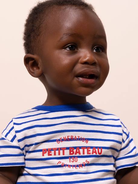 T-shirt manches courtes PETIT BATEAU bleu 1 - vertbaudet enfant 