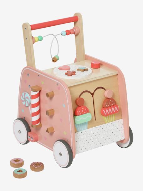 Chariot de marche marchande glaces et gâteaux en bois FSC® bois 2 - vertbaudet enfant 