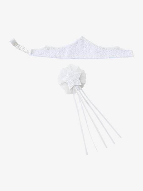 Déguisement de princesse avec cape, baguette et couronne blanc 4 - vertbaudet enfant 