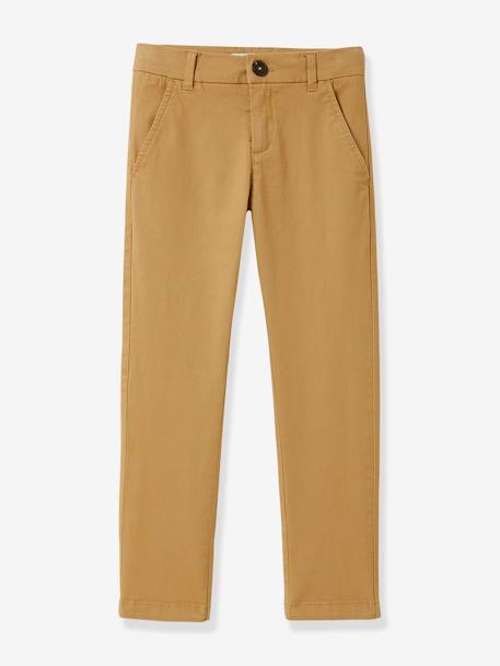 Pantalon Slim Velours Pour Garçon - Taille Ajustable, 5 Poches, Revers Fixe - VERTBAUDET