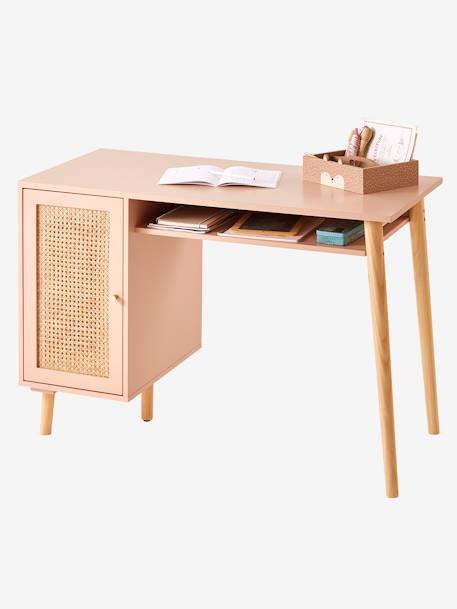 Bureau enfant cannage POESIE rose nude+vert 3 - vertbaudet enfant 