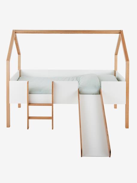 Lit enfant cabane toboggan blanc 4 - vertbaudet enfant 