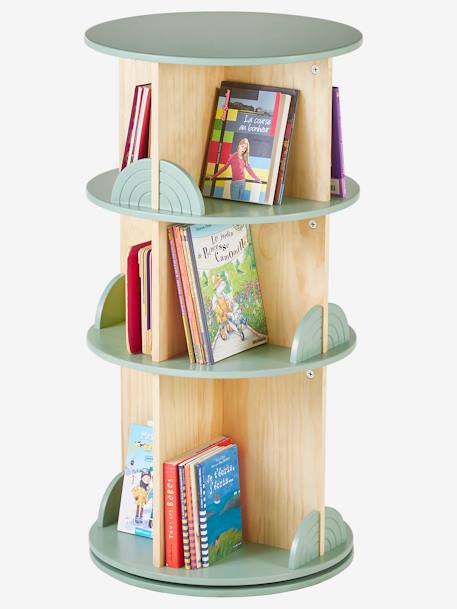 Coffre à livres LIGNE ARC-EN-CIEL - vert sauge, Chambre et rangement