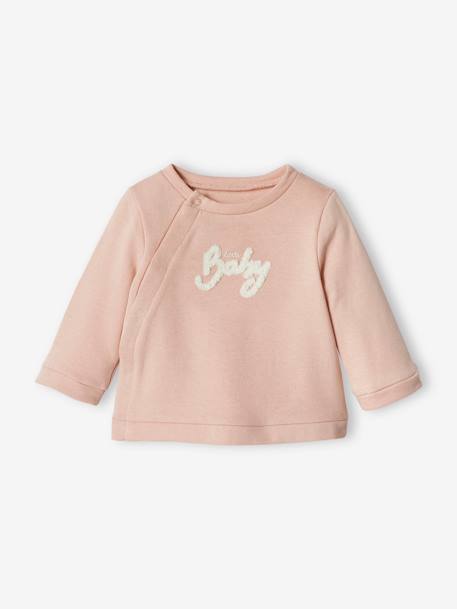 Ensemble bébé 3 pièces en molleton naissance beige chiné+rose poudré 10 - vertbaudet enfant 