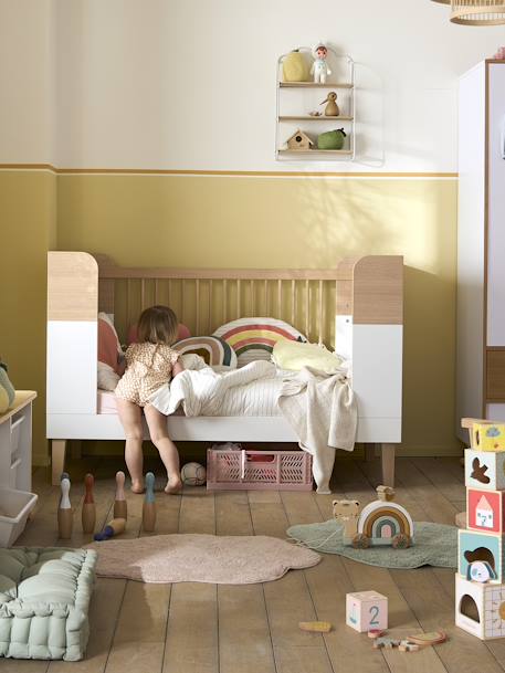 Lit Bébé évolutif 70x140cm MOKA blanc moyen 4 - vertbaudet enfant 