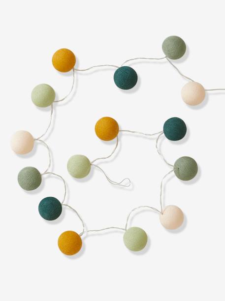 Guirlande boules lumineuse avec interrupteur framboise+rose+vert sauge 12 - vertbaudet enfant 
