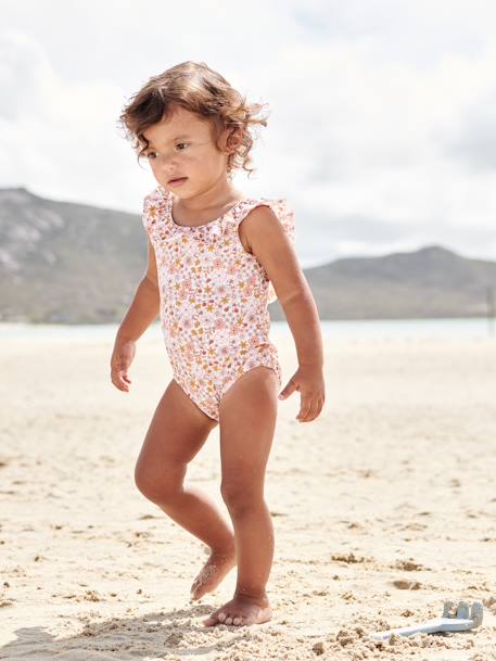 Combinaison De Bain Anti UV Bébé Fille Vertbaudet Avec Couche Intégrée Imprimé 3M 60CM