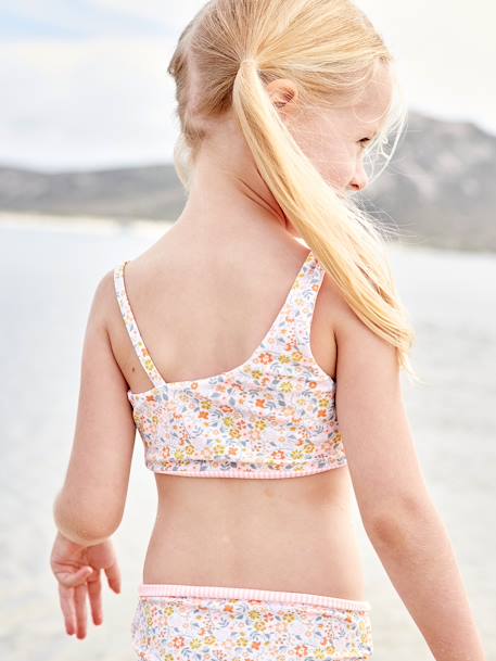 Maillot de bain 2 pièces réversible fille corail 9 - vertbaudet enfant 