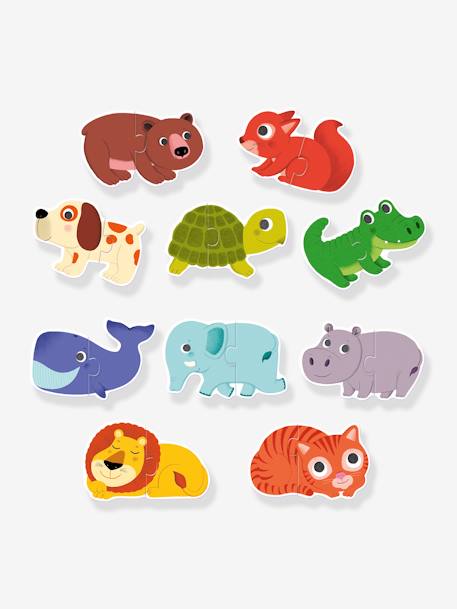 Puzzle duo animaux vert 1 - vertbaudet enfant 