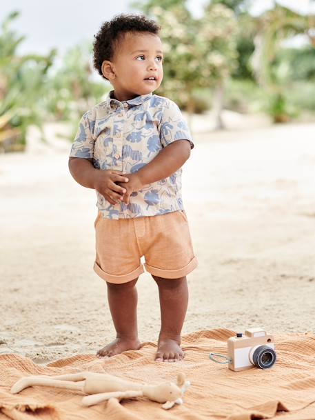 Chemise bébé manches courtes beige 7 - vertbaudet enfant 