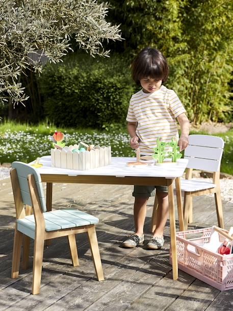 Table outdoor/indoor Tropicool BLANC - BOIS 3 - vertbaudet enfant 