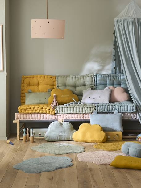 Matelas de sol style futon bleu grisé+cannelle+rose+rose poudré+vert sauge 20 - vertbaudet enfant 