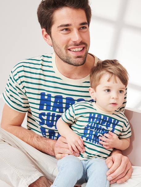 T-shirt bébé capsule famille marin rayé vert 8 - vertbaudet enfant 