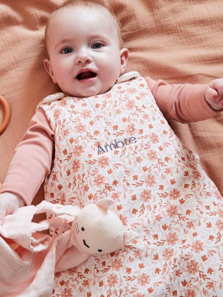 Gigoteuse personnalisable en gaze de coton HAPPY BOHÈME rose imprimé 1 - vertbaudet enfant 