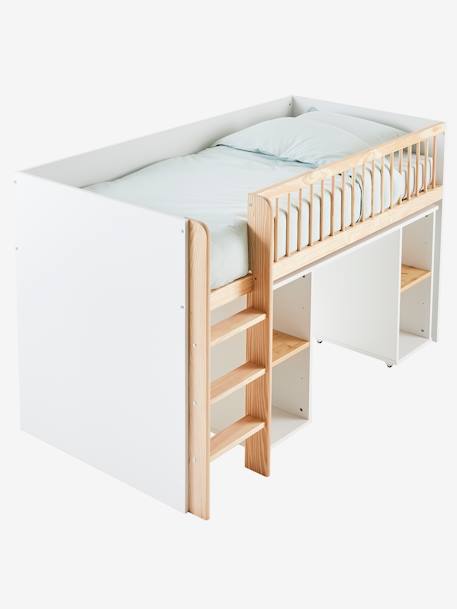 Combiné lit mezzanine + bureau coulissable GECKO blanc 2 - vertbaudet enfant 