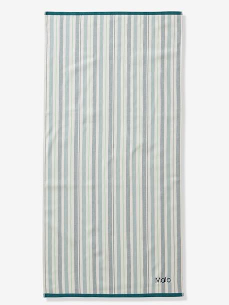 Serviette de plage / de bain fouta personnalisable rayé bleu+rayé rose 2 - vertbaudet enfant 