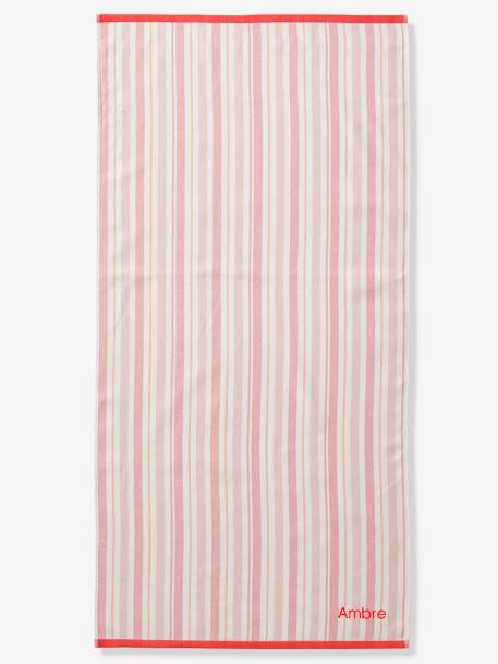 Serviette de plage / de bain fouta personnalisable rayé bleu+rayé rose 7 - vertbaudet enfant 