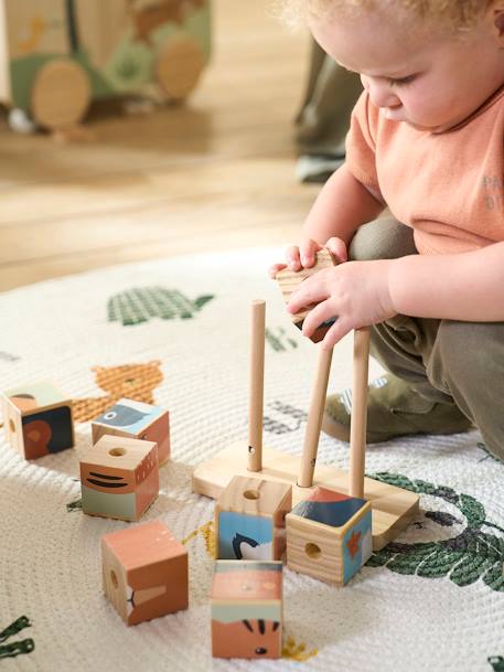 Puzzle de cubes à empiler en bois FSC® bois 6 - vertbaudet enfant 