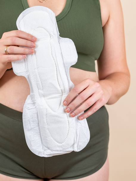 Lot de 10 serviettes post-accouchement 0 à 2 semaines blanc 1 - vertbaudet enfant 