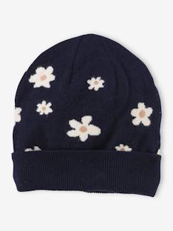 Bonnet fille avec motifs marguerites en jacquard  - vertbaudet enfant