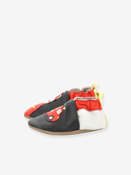 Chaussons cuir souple bébé Fireman 686641-10 © marine 4 - vertbaudet enfant 