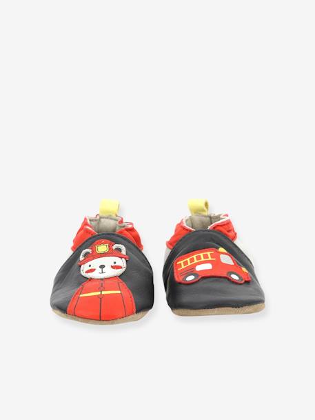 Chaussons cuir souple bébé Fireman 686641-10 © marine 6 - vertbaudet enfant 