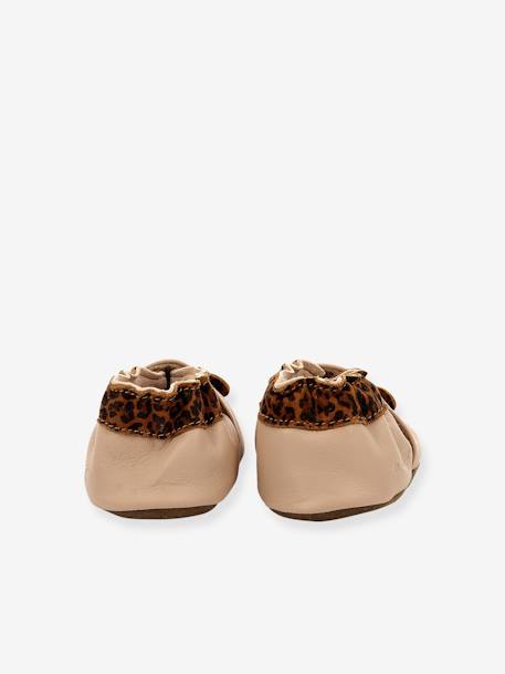 Chaussons cuir souple bébé Leo Mouse 874641-10 ROBEEZ© rose 4 - vertbaudet enfant 