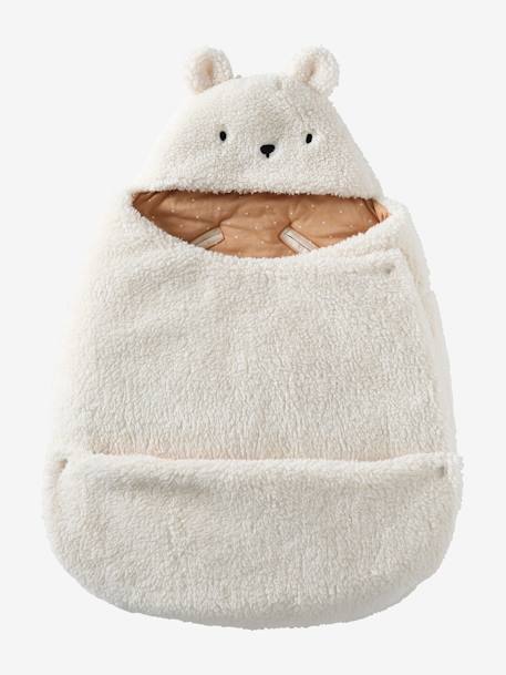Nid d'ange transformable en tapis à langer peluche beige+écru+gris souris+Hygge+kaki+Lovely Leo 11 - vertbaudet enfant 
