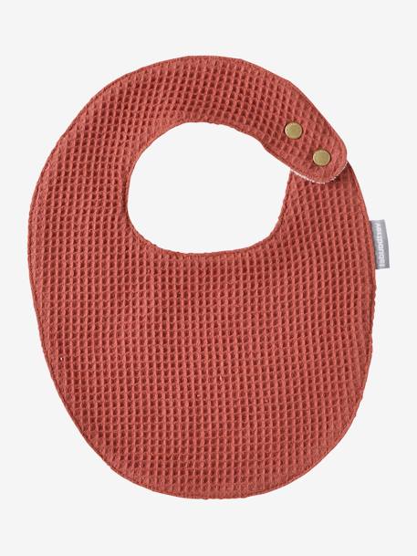 Lot 2 bavoirs naissance bleu imprimé+terracotta 8 - vertbaudet enfant 