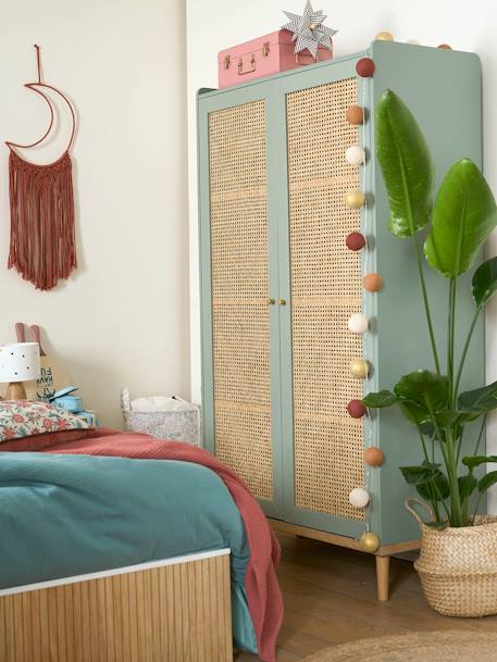 Armoire cannage POÉSIE rose+vert 6 - vertbaudet enfant 