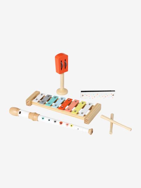 Set 4 instruments de musique en bois FSC® rouge 1 - vertbaudet enfant 